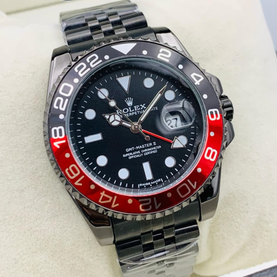 GMT Master 2 Branded Men's Watch - Black and Red