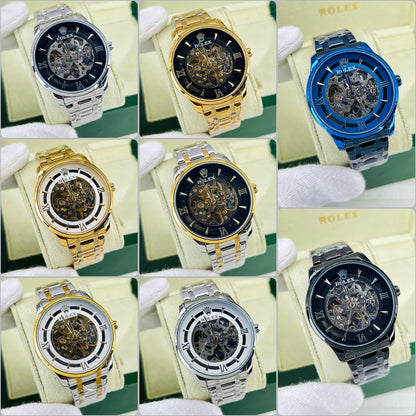 Automatic Skeleton Watch for Men's - Golden