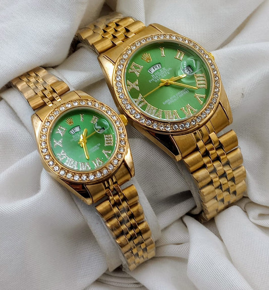 Couple Watches Best Gift for Couples - Green Dial