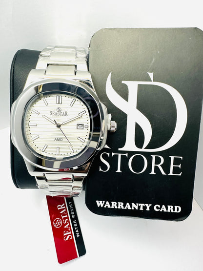Seastar Original Watch for Men's - White Silver