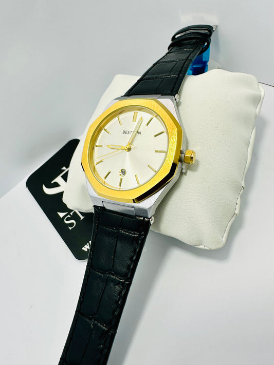 Bestwin Original Watch for Men's - Golden Silver