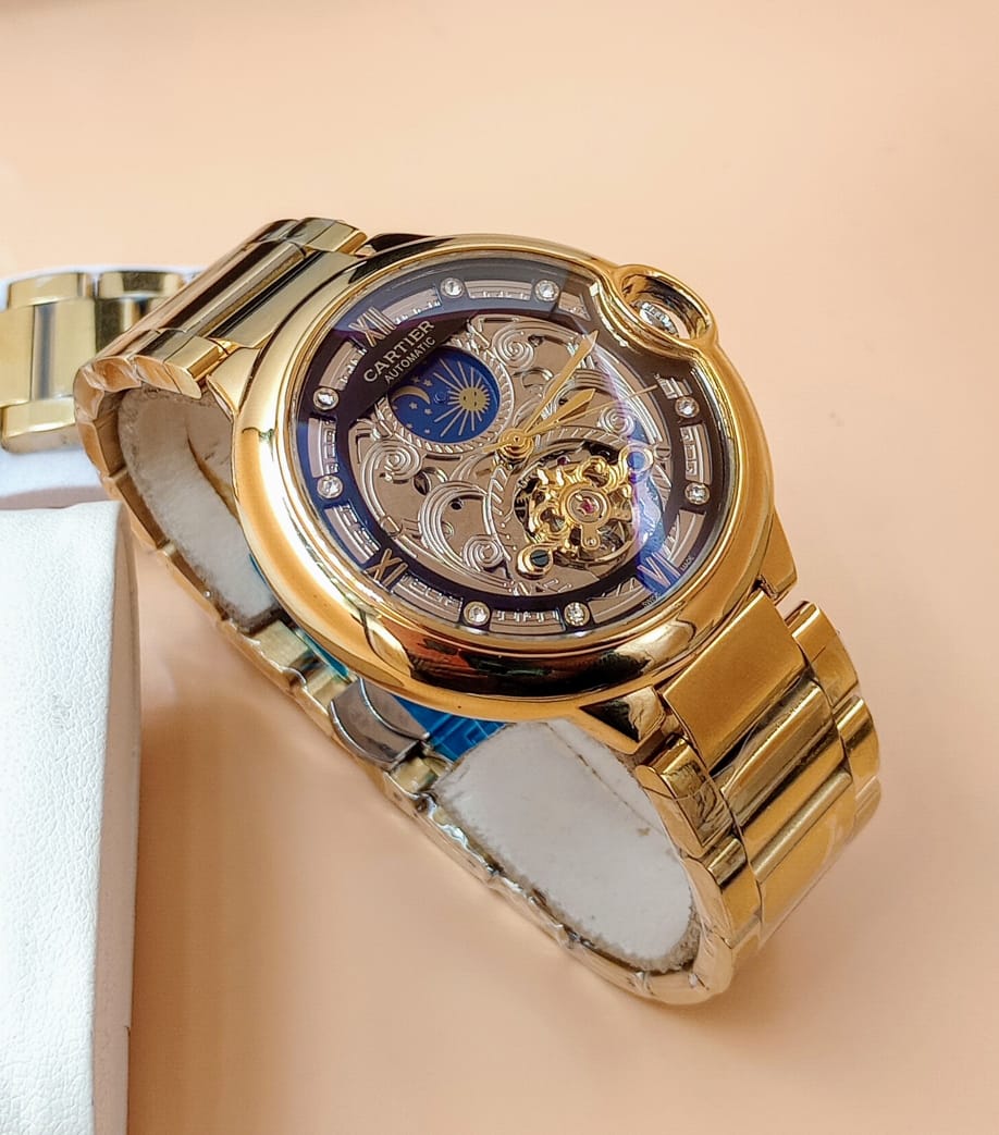 Branded Automatic Men's Watch - Golden