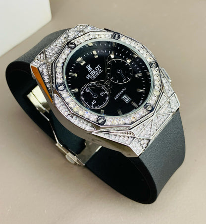 Diamond Branded Mens Watches - Silver Case