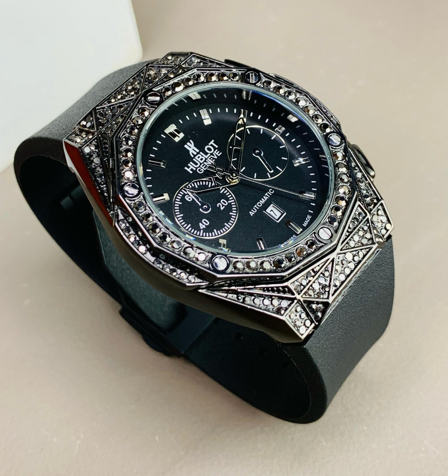 Diamond Branded Mens Watches - Black Case