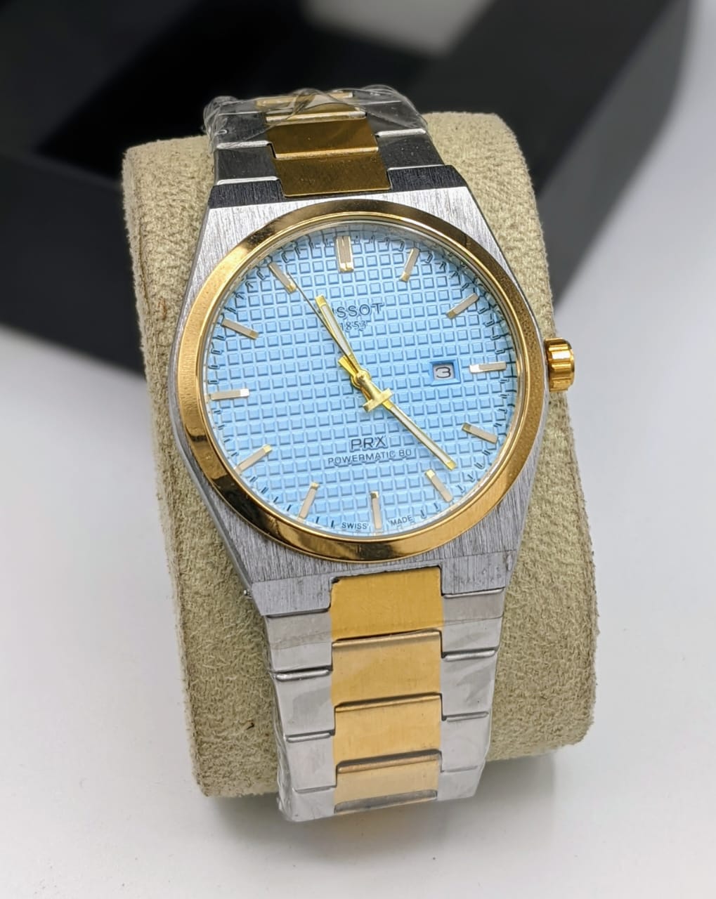 Mens Branded Watch PRX - Golden Silver Tiffany dial