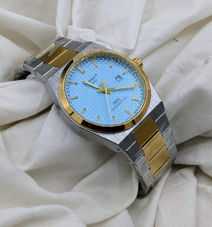 Mens Branded Watch PRX - Golden Silver Tiffany dial