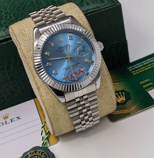 Men's Branded Watch Date Just Blue Dial