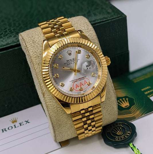 Men's Branded Watch Date Just Golden