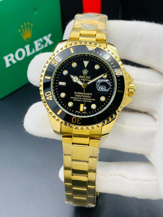 Submariner Full Golden Men's Watch - Golden Dial