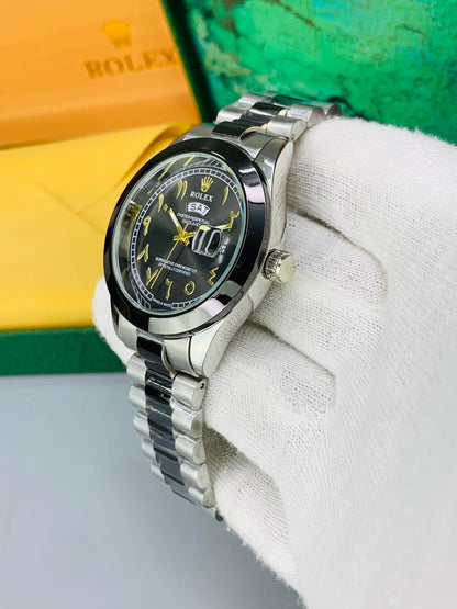 Men's Day and Date Arabic Dial Watch
