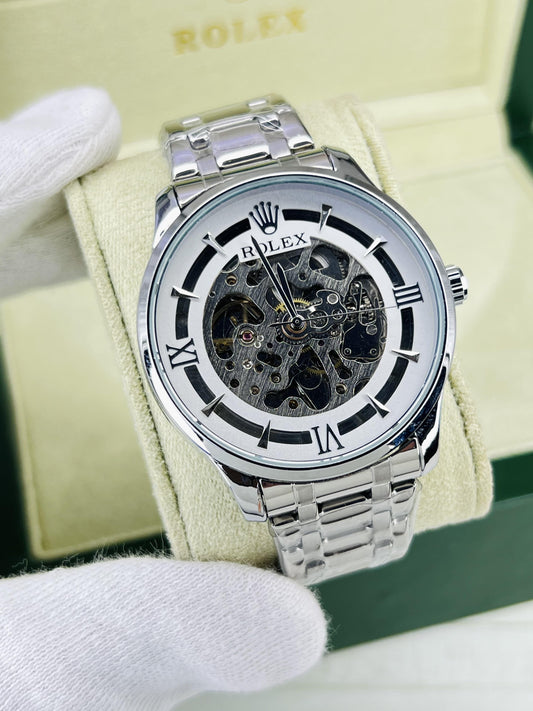 Automatic Skeleton Watch for Men's - Silver