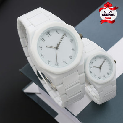 White Aura Couple Watches