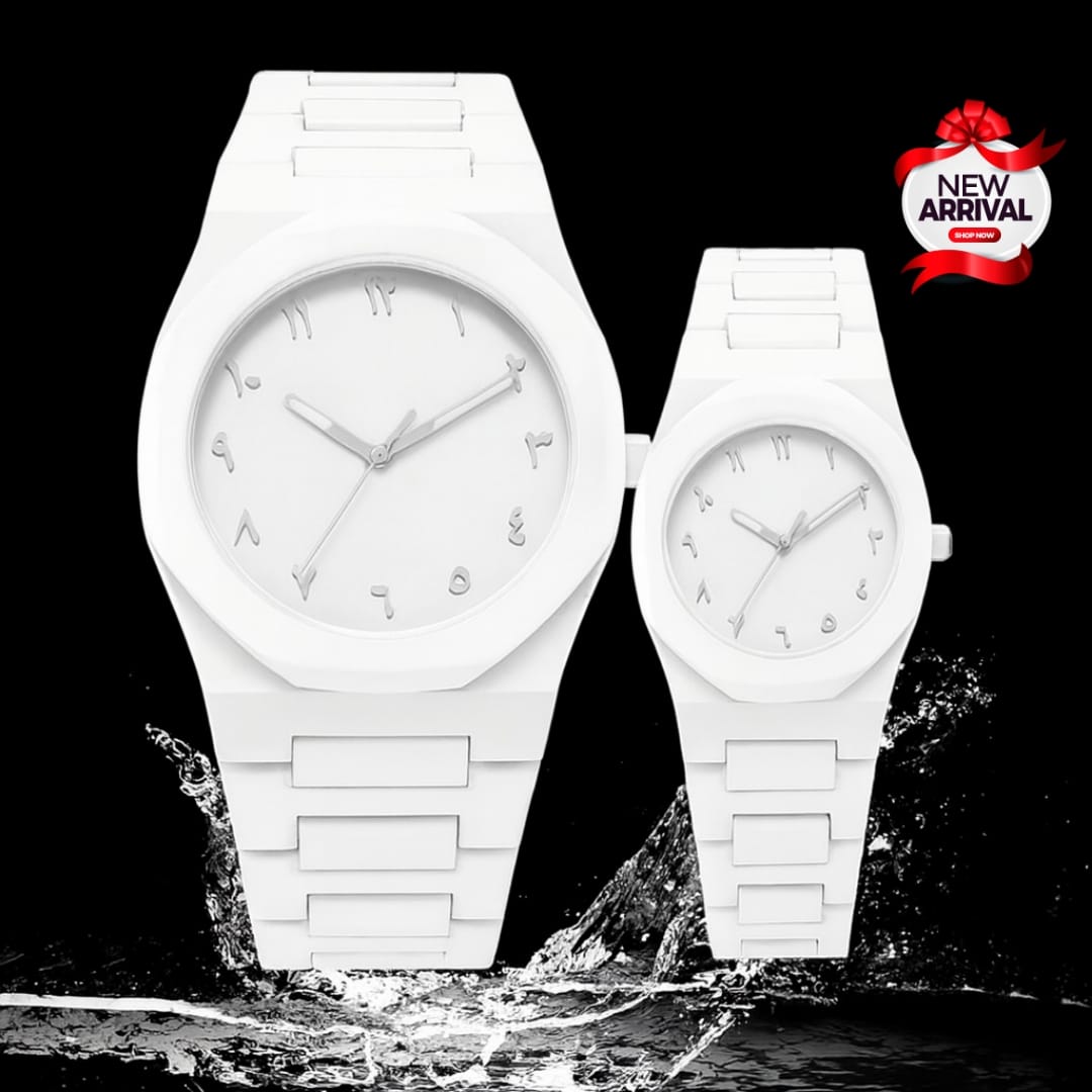 White Aura Couple Watches