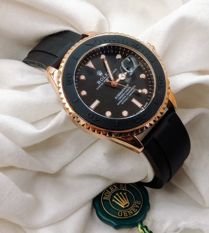 Most Selling Yacht Master Men's Watch - Copper Black