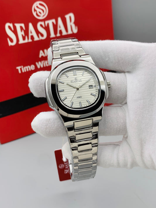 Seastar Original Watch for Men's - White Silver