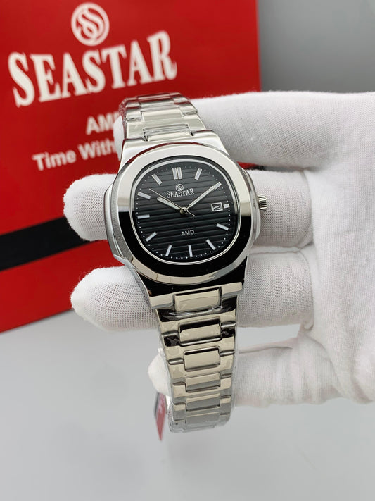 Seastar Original Watch for Men's - Black Silver