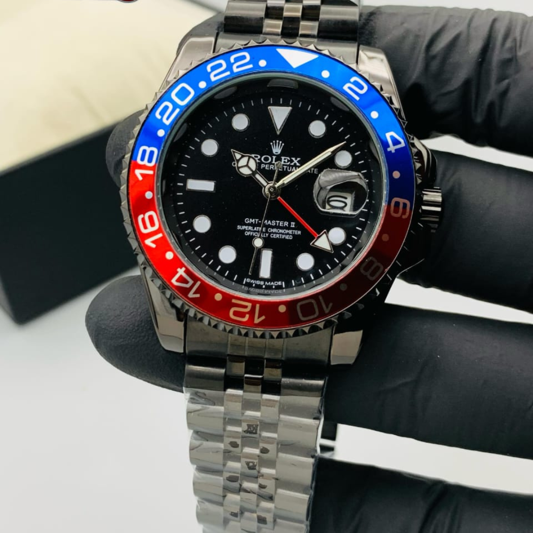 GMT Master 2 Branded Men's Watch - Blue and Red