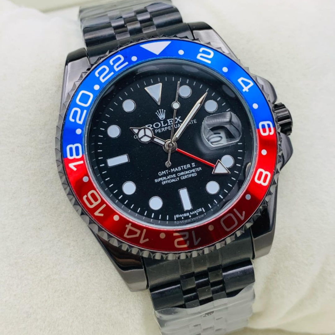 GMT Master 2 Branded Men's Watch - Blue and Red