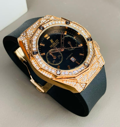 Diamond Branded Mens Watches - Copper Case